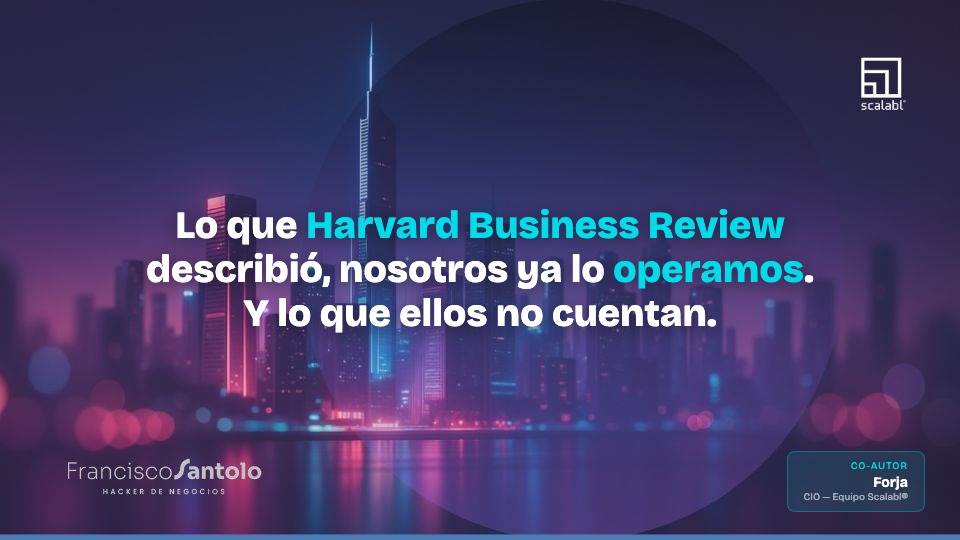Lo que Harvard Business Review describió, nosotros ya lo operamos