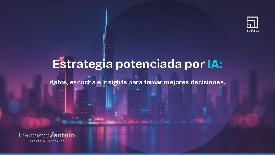 Estratégia alimentada por IA: dados, escuta e insights para tomar melhores decisões.