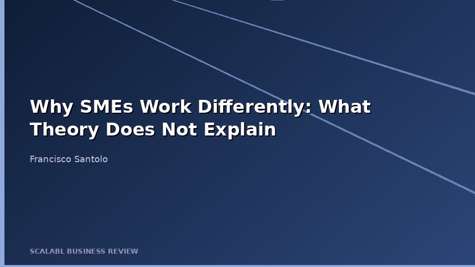 Why SMEs Work Differently: What Theory Does Not Explain