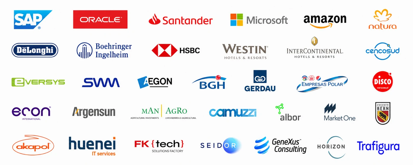 Empresas que confían en Scalabl®: SAP, Oracle, Amazon, Microsoft, Natura, HSBC, Boehringer Ingelheim, Santander y más.