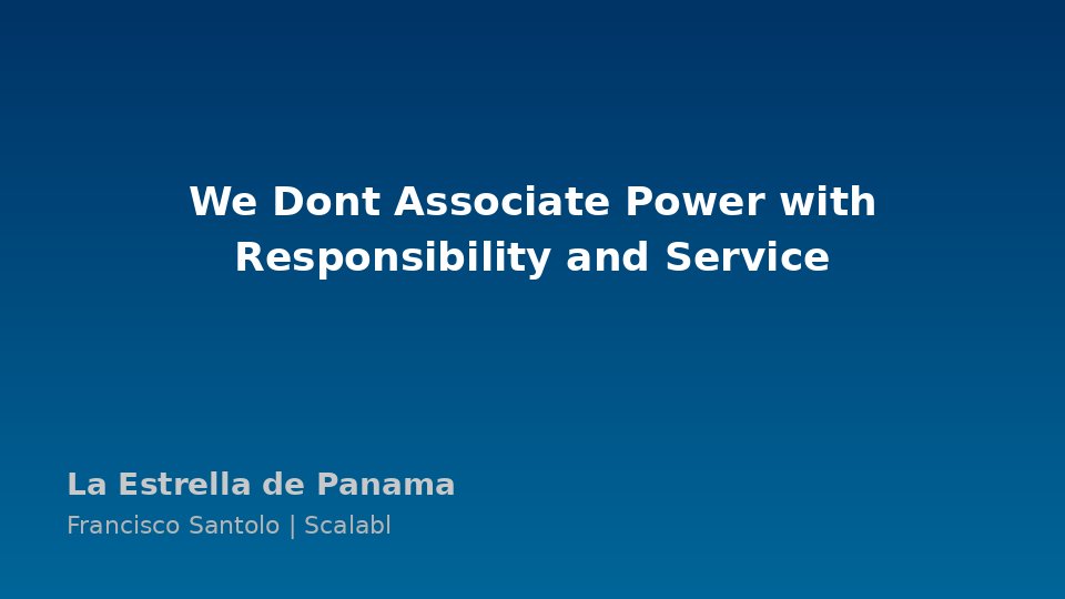 <a href='https://www.franciscosantolo.com' style="text-decoration: none; color: inherit;" target="_blank" rel="noopener">Francisco <a href='https://www.franciscosantolo.com' style="text-decoration: none; color: inherit;" target="_blank" rel="noopener">Santolo</a></a>: 'We Don''t Associate Power with Responsibility and Service'